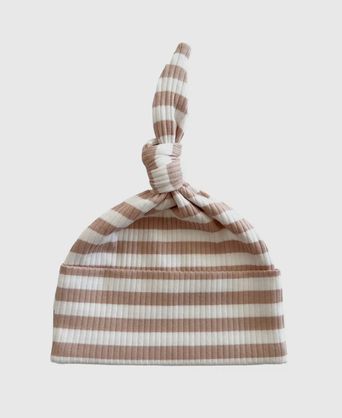 Tan Stripe Organic Beanie