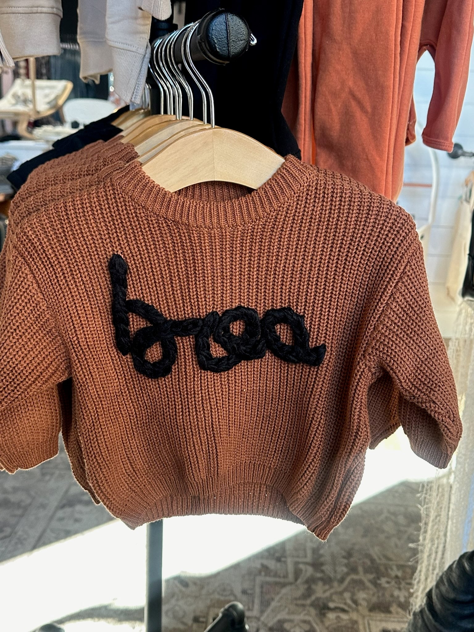 Boo Sweater Rust