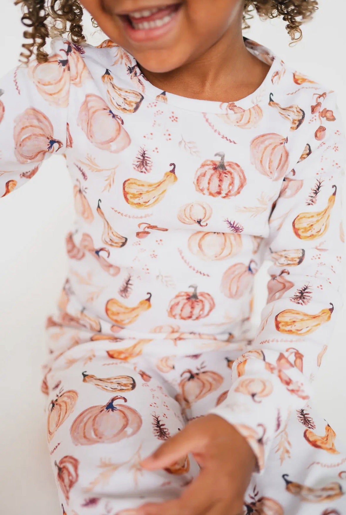 Pumpkin Print 2pc Organic Cotton Jammies