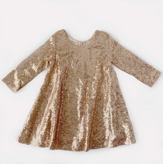 Rose Gold Sequin Dress - 18-24M